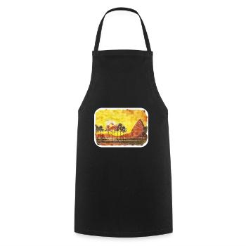 Rio de Janeiro Brésil Aquarelle Dessin - Tablier de cuisine - noir - Devant - AI Model Male 185 dark (185cm)