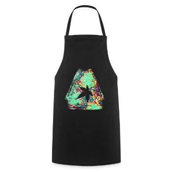 autumn sheet e 240 - Cooking Apron - black - Front - AI Model Male 185 dark (185cm)