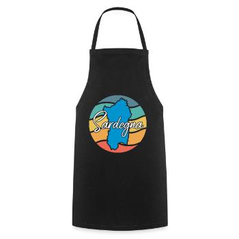 Sardinia Retro - Cooking Apron - black - Front - AI Model Male 185 dark (185cm)