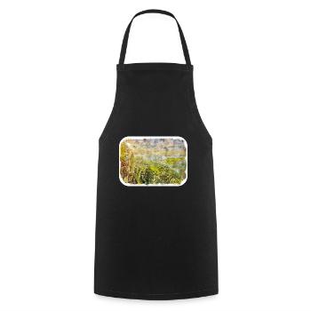 Allemagne Aquarelle Esquisse Dessinée à la main Illustration - Tablier de cuisine - noir - Devant - AI Model Male 185 dark (185cm)
