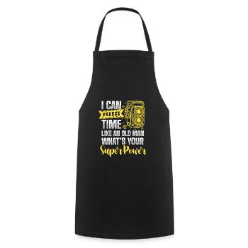Camera Photography Lens Subject - Cooking Apron - black - Front - AI Model Male 185 dark (185cm)
