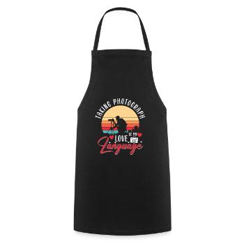 Camera Photo Image - Cooking Apron - black - Front - AI Model Male 185 dark (185cm)