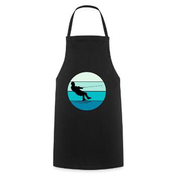 Barefoot skiing Water sport Motorboat - Cooking Apron - black - Front - AI Model Male 185 dark (185cm)