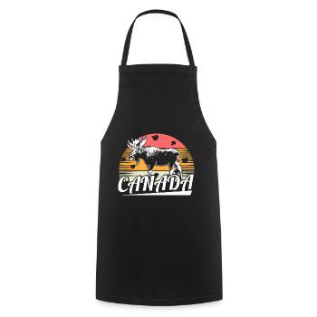 Nation du wapiti du Canada - Tablier de cuisine - noir - Devant - AI Model Male 185 dark (185cm)