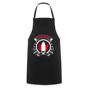 Canada Canadian Flag Gift Idea - Cooking Apron - black - Front - AI Model Male 185 dark (185cm)