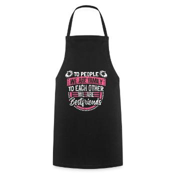 Mother Daughter Friends Mother Love - Cooking Apron - black - Front - AI Model Male 185 dark (185cm)