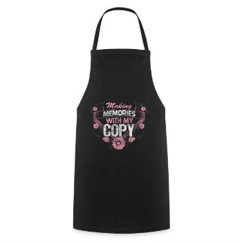 Mother Daughter Child Gift - Cooking Apron - black - Front - AI Model Male 185 dark (185cm)