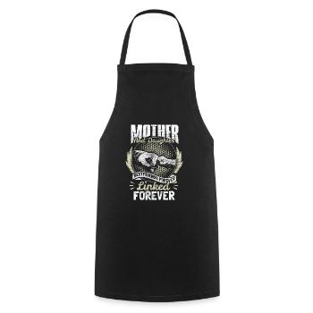 Mother and daughter Mother's Day Love - Cooking Apron - black - Front - AI Model Male 185 dark (185cm)