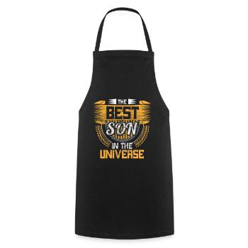 Idée de cadeau d’anniversaire du meilleur fils papa - Tablier de cuisine - noir - Devant - AI Model Male 185 dark (185cm)