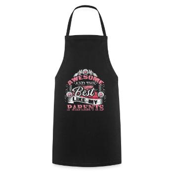 Best Daughter Parents Funny Gift Idea - Cooking Apron - black - Front - AI Model Male 185 dark (185cm)
