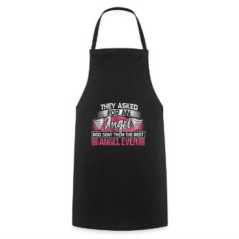 Daughter Mother Birthday Gift - Cooking Apron - black - Front - AI Model Male 185 dark (185cm)