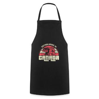 Canada Maple Origin - Cooking Apron - black - Front - AI Model Male 185 dark (185cm)