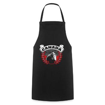 Canada Elk Country of birth - Cooking Apron - black - Front - AI Model Male 185 dark (185cm)