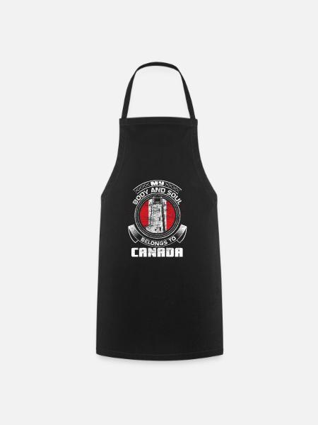 Idée cadeau du pays de naissance du wapiti du Canada - Tablier de cuisine - noir