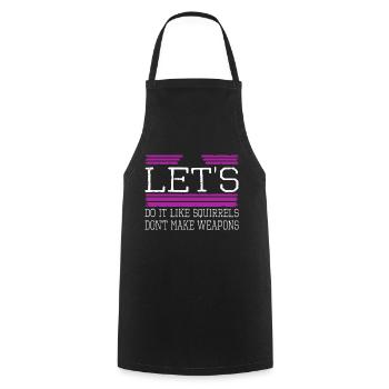 signe de paix fierté d’anniversaire dictons verts impressionnants - Tablier de cuisine - noir - Devant - AI Model Male 185 dark (185cm)