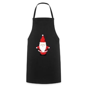 Père Noël Joyeux Noël Coeur T-Shirt d’amour - Tablier de cuisine - noir - Devant - AI Model Male 185 dark (185cm)