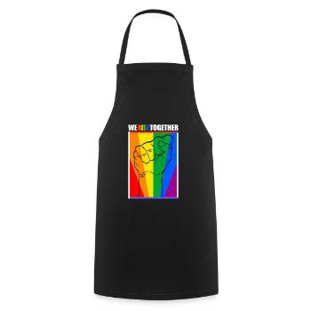 Nous nous élevons ensemble legal liberté coloré - Tablier de cuisine - noir - Devant - AI Model Male 185 dark (185cm)