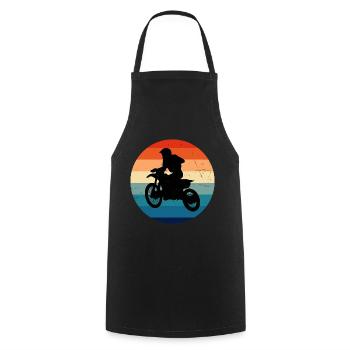 Freestyle Motocross Supermotard Hommes Dirt Bike - Tablier de cuisine - noir - Devant - AI Model Male 185 dark (185cm)