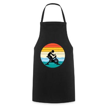 Aqua Cycling Swimming Pool Fitness Training - Cooking Apron - black - Front - AI Model Male 185 dark (185cm)