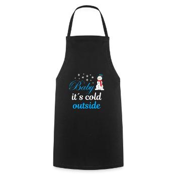 Baby its cold outside - Kochschürze - Schwarz - Vorne - AI Model Male 185 dark (185cm)