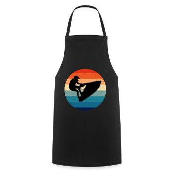 Jetskiing Water Sports Women Men Jet Ski - Cooking Apron - black - Front - AI Model Male 185 dark (185cm)