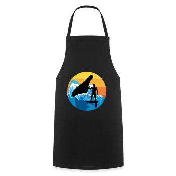 Wing Foiling Hydrofoil Surfing Surf Water Sport - Cooking Apron - black - Front - AI Model Male 185 dark (185cm)