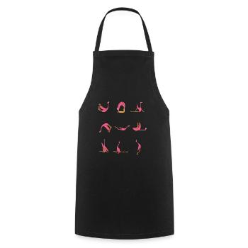 Pink Flock Flamingo Feminine Ballet Tee For Gym - Cooking Apron - black - Front - AI Model Male 185 dark (185cm)