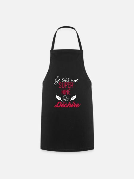 Super kiné qui déchire - Tablier de cuisine - noir