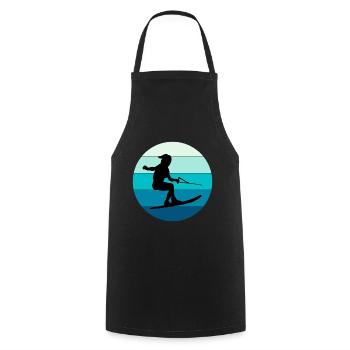 Water Skiing Outdoor Water Sport - Cooking Apron - black - Front - AI Model Male 185 dark (185cm)