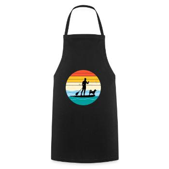 Paddleboarding Paddleboard Paddle Water sports Dog - Cooking Apron - black - Front - AI Model Male 185 dark (185cm)