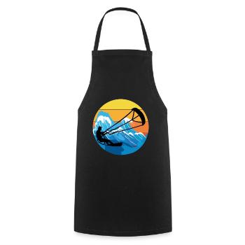 Kitesurfen Kiteboarding Kiteboarder Kitesurfen - Kochschürze - Schwarz - Vorne - AI Model Male 185 dark (185cm)