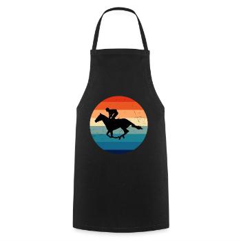 Equestrian Springreiten Reitsport Jagdreiten - Kochschürze - Schwarz - Vorne - AI Model Male 185 dark (185cm)
