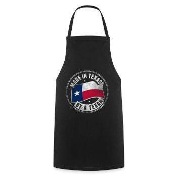 Made in Texas Design für stolze Texaner - Kochschürze - Schwarz - Vorne - AI Model Male 185 dark (185cm)