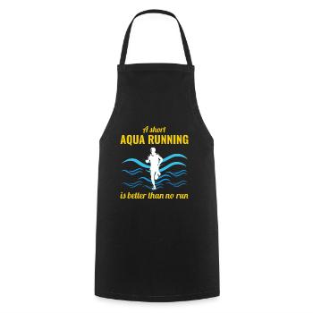 Deep Water Aqua jogging Pool Running Fitness - Cooking Apron - black - Front - AI Model Male 185 dark (185cm)