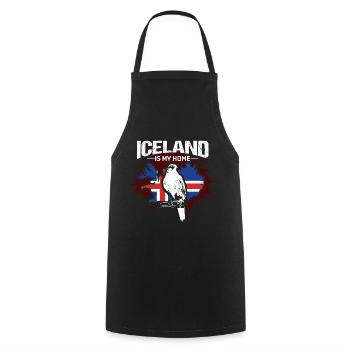 Fierté de l’île d’Islande - Tablier de cuisine - noir - Devant - AI Model Male 185 dark (185cm)