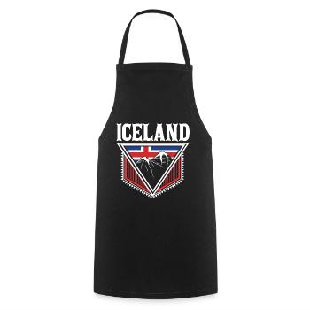 Drapeau du Nord de l’Islande - Tablier de cuisine - noir - Devant - AI Model Male 185 dark (185cm)