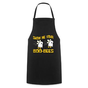 Happy Halloween Shirt October "Show Me Your - Cooking Apron - black - Front - AI Model Male 185 dark (185cm)