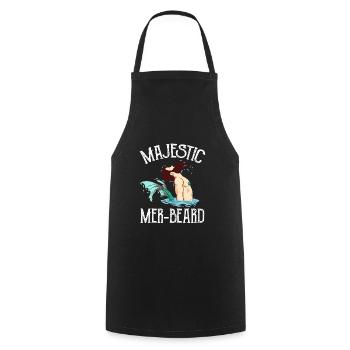 Fish Facial Hear Beard Mustache Collection - Cooking Apron - black - Front - AI Model Male 185 dark (185cm)