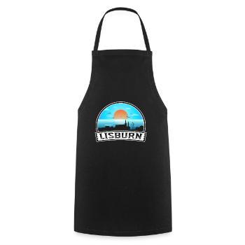 Lisburn Nordirland Skyline Vintage Sunset Tr - Kochschürze - Schwarz - Vorne - AI Model Male 185 dark (185cm)