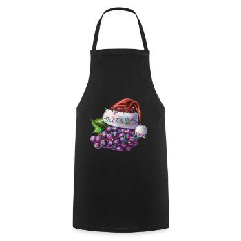 Raisins de Noël - Tablier de cuisine - noir - Devant - AI Model Male 185 dark (185cm)