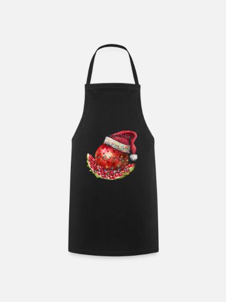 Christmas Granatapfel - Kochschürze - Schwarz