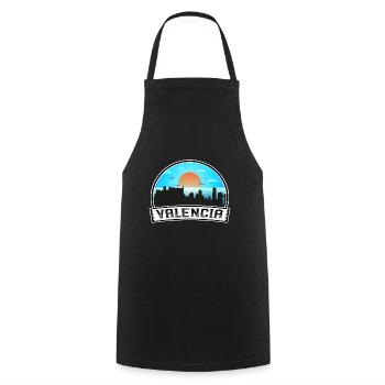 Valencia Venezuela Skyline Vintage Sunset Travel S - Tablier de cuisine - noir - Devant - AI Model Male 185 dark (185cm)