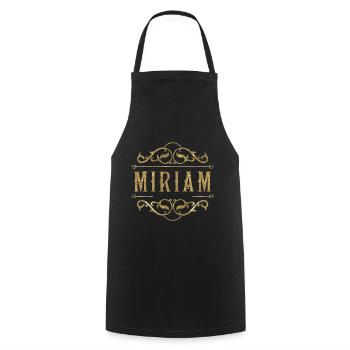 Miriam gold - Cooking Apron - black - Front - AI Model Male 185 dark (185cm)