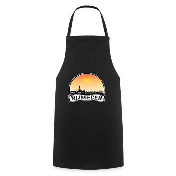 Nijmegen Niederlande Skyline Vintage Sunset Travel - Kochschürze - Schwarz - Vorne - AI Model Male 185 dark (185cm)