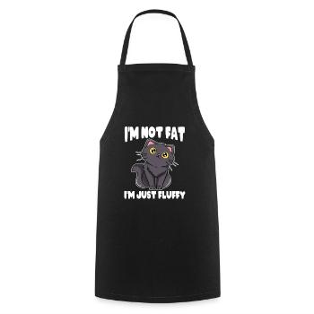 Meow Persian Overweight Obese Large Big I'm Not - Cooking Apron - black - Front - AI Model Male 185 dark (185cm)