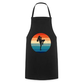 Boxe Thaï Hommes Muay Thai Boxe Thaï Boxeur Thaï - Tablier de cuisine - noir - Devant - AI Model Male 185 dark (185cm)