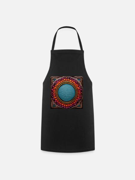 Boho Mandala Abstract - Kochschürze - Schwarz