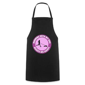 Canicross Trail Running Dog Sport Outdoor Hobby - Cooking Apron - black - Front - AI Model Male 185 dark (185cm)