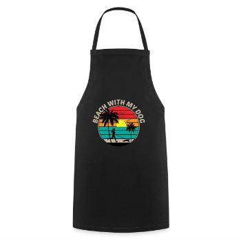 Beach Canicross Trail Running Dog Sport Outdoor - Cooking Apron - black - Front - AI Model Male 185 dark (185cm)