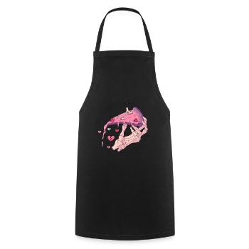 Anti Saint-Valentin Coeur Amour Cadeau Idée Horreur - Tablier de cuisine - noir - Devant - AI Model Male 185 dark (185cm)